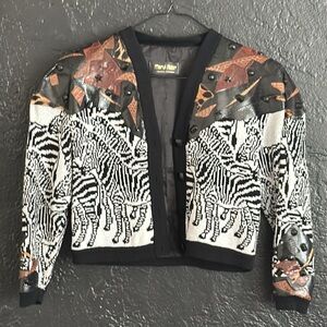 Vintage Patchwork sweater jacket